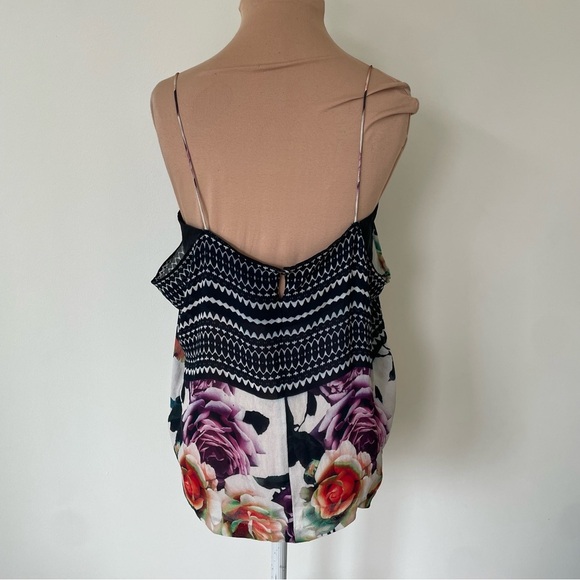 Nicole Miller Rosa Floral Viscose GGT Silk Bandeau Tank Top BA10076 Size Small - Picture 5 of 10
